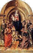 Palmezzano, Marco Virgin and Child Surrounded by Saints oil on canvas